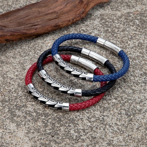 Handmade black red blue 6mm - handmade, black/red/blue