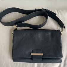 Black Leather Cross Body Bag