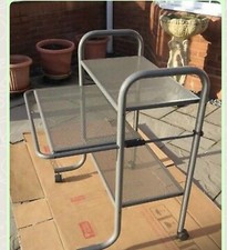 Vintage 1980’s Conran For Habitat  Gunmetal finish Computer Tech Trolley