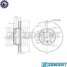 2x BRAKE DISC BS-6162 FOR BMW 7E38 M62B35 3.5L M60B30 3.0L 8cyl 7 E38 M57D30