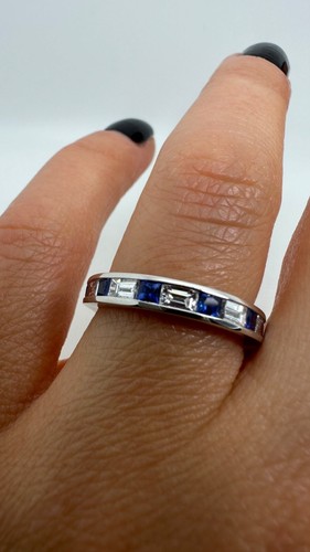 Platinum half eternity blue - eternity,
