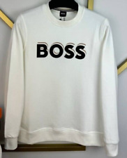 Mens White Hugo Boss Jumper