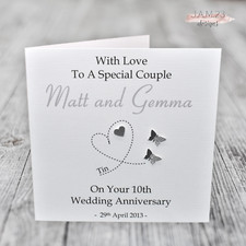Personalised tin 10th wedding - tin,