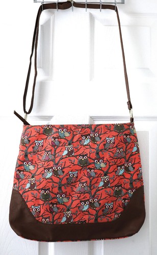 Messenger bag owls - bag,, trees