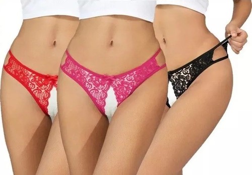 Sexy crotchless lace - lace, knickers