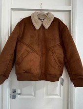 Topshop faux suede shearling