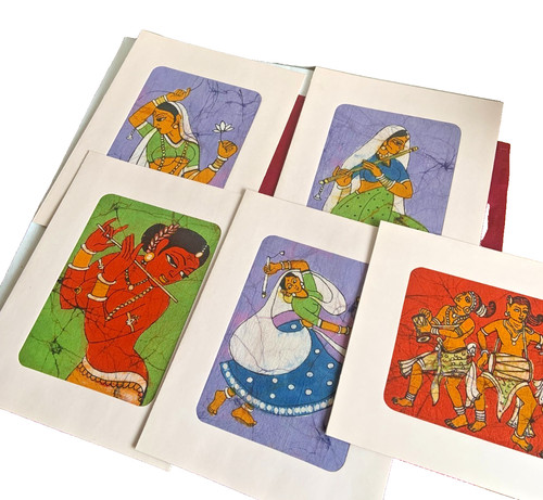 Vintage indian batik textile - vintage,