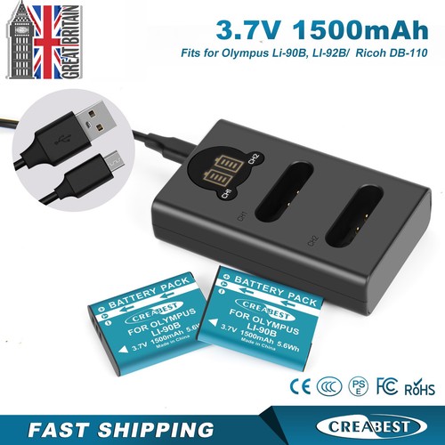 90b 92b battery - 2x, &charger