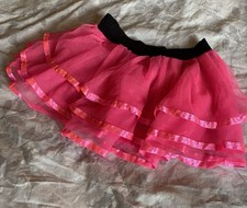 Claire’s Accessories Pink Neon Tutu Layered Skirt S Small Fancy Dress Halloween