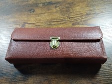 Vintage Men's Leather Vanity Kit Travel Case Shaving Grooming Set