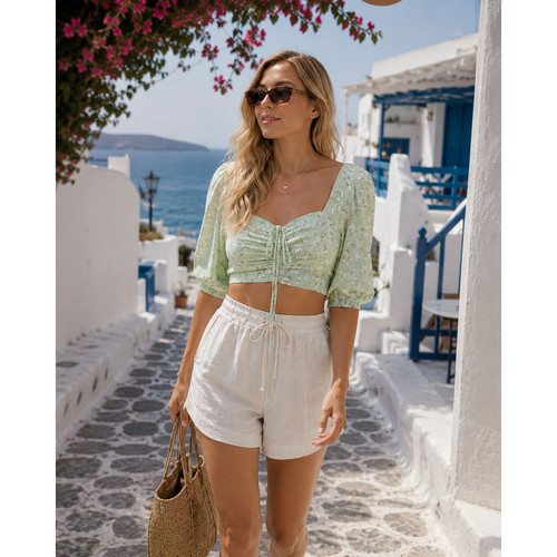 Mink pink linen - pink, johanna