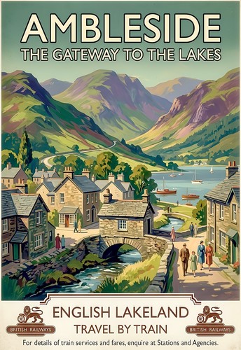 British travel poster print - british,