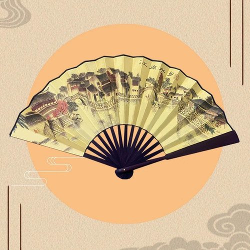 Bamboo silk folding - bamboo, fan