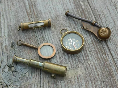Maritime brass gift - brass, set