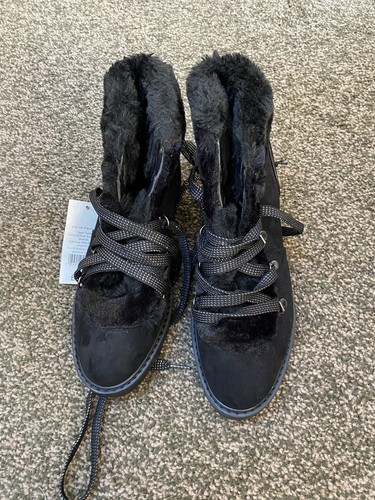 George black fur - edged, ankle