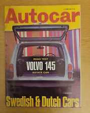 Autocar 27th June 1968, Volvo 145 Estate, Viva 1600, Abarth 1300, Volvo P. 1800,
