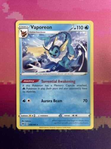 Pokemon card vaporeon vivid - pokemon,