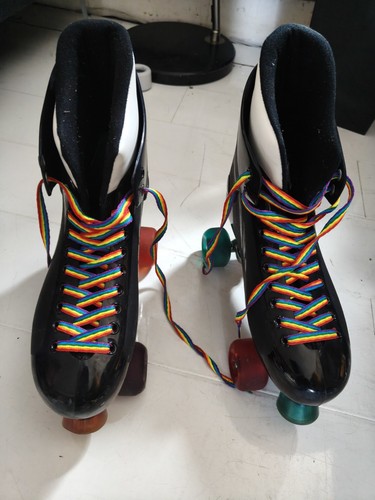 Turbo black quad roller skates - quad,