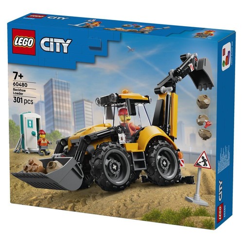 Lego city yellow backhoe - city,