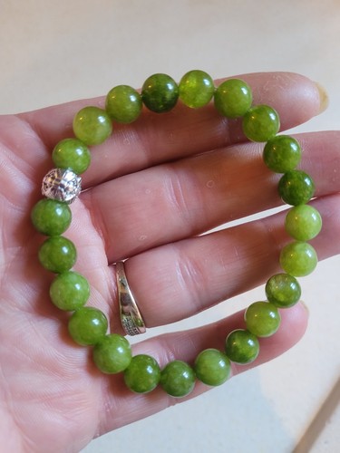 Peridot crystal bead bracelet - ,