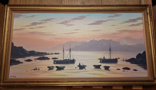 Framed canvas oil painting - canvas,