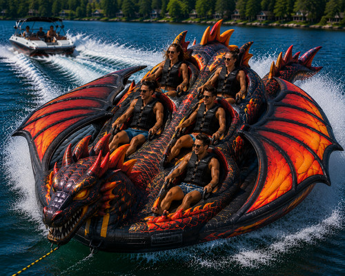 Float society fire - society, dragon