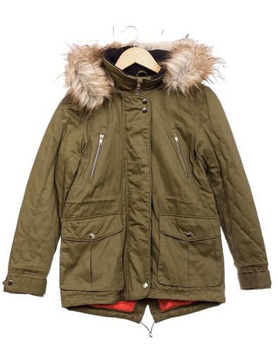 Girls olive green detachable - girls,