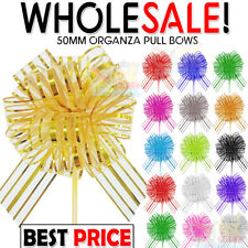 LARGE 50mm PREMIUM GIFT PULL BOW WEDDING CAR BIRTHDAY FLOWER HAMPER BOWS UK