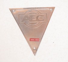 Bus Coach Lorry Bonnet Badge Emblem  AEC Chrome