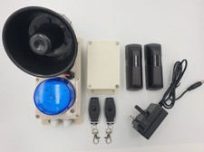 Intruder Alarm For Garage, Shed, Outbuilding, Wired infrared, Remote Controlled.