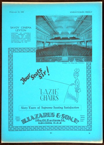 Savoy cinema leyton - 1929, al