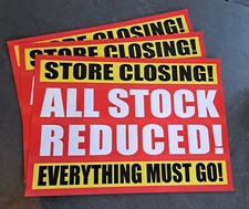 CLOSING DOWN SALE POSTERS -