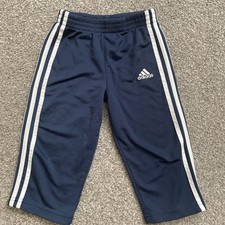 ADIDAS Baby Boy blue 3 stripesJoggers Tracksuit Trousers 118 Months 