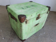 Vintage Retro 20thC Square Cabin Trunk Storage Box Bed End Coffee Table Coffer