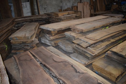 Walnut elm oak live - live, edge