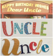 Uncle birthday card , various