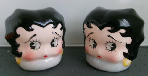 Rare betty boop - heads, ceramic
