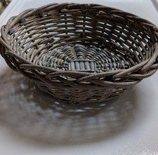 12 x Wicker basket 20x7 cm Bread Crafts storage