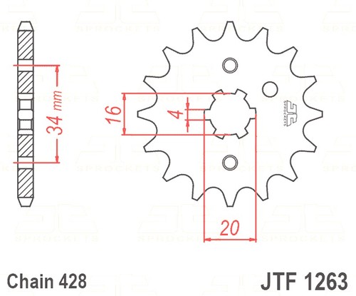New front sprocket 428 - front,