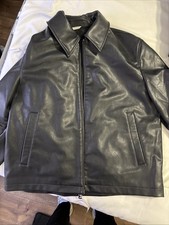 Zara men leather jacket xl - zara, men's