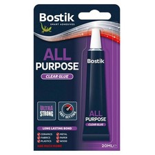 BOSTIK All Purpose Clear Adhesive Quick Drying Extra Strong Glue - 20ml
