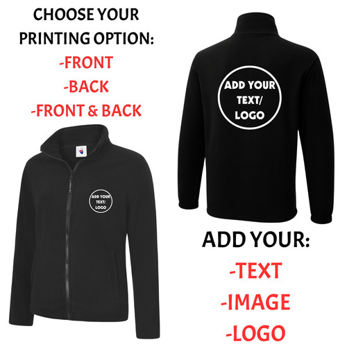 Custom printed fleece jacket - custom,