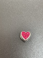 Truth Pink Beaded Heart Charm 925 Silver NEW 