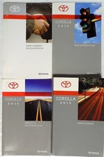 Lot of 4 Toyota Corolla 2015 Owner's Manual, Quick Reference Guide, Plus
