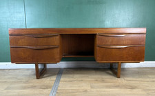 Retro Vintage Mid Century Teak Desk By Stonehill Furniture-Courier 