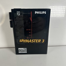 Vintage Red PHILLIPS SKYMASTER 3 Personal CASSETTE PLAYER VERY GOOD CONDITION
