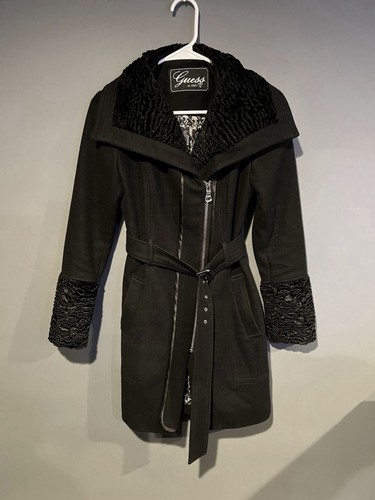 Guess wool blend belted coat - guess,