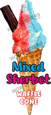 Ice cream van sticker Mixed Sherbet Flake Waffle Cone ice cream Whippy stickers