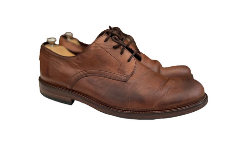 Men brown leather lace up - brown,