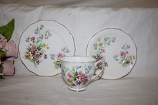 [10997 Queen Anne "Old Country Sprays" Tea Trio Cup Saucer Tea Plate